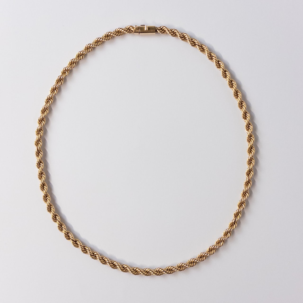 14K Gold Heavy Rope Chain Necklace