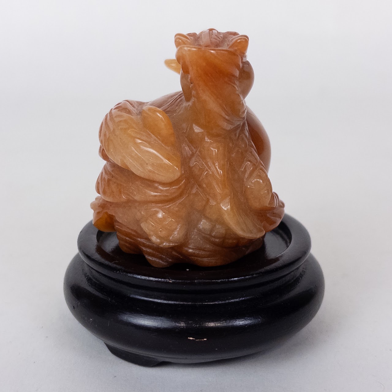 Orange Jade Dragon Carving