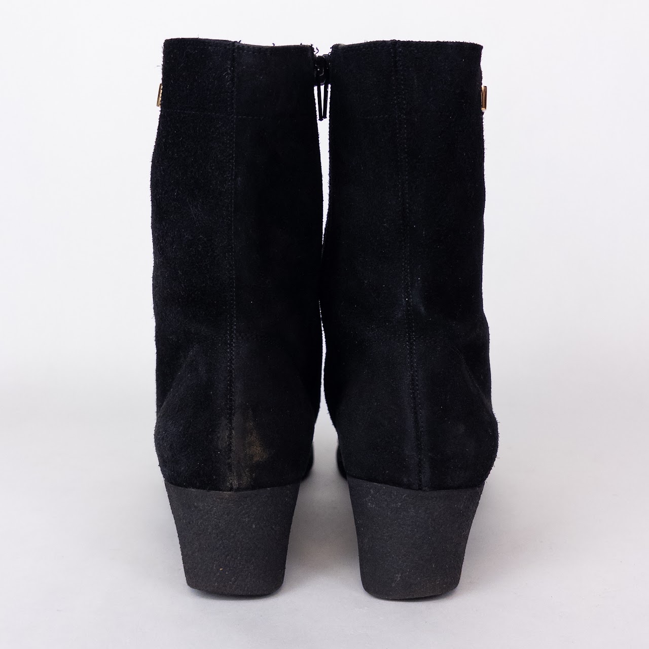 Salvatore Ferragamo Black Suede Ankle Boots