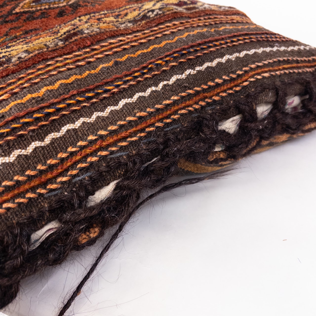 Vintage Upcycled Rug Rectangular Throw Pillow