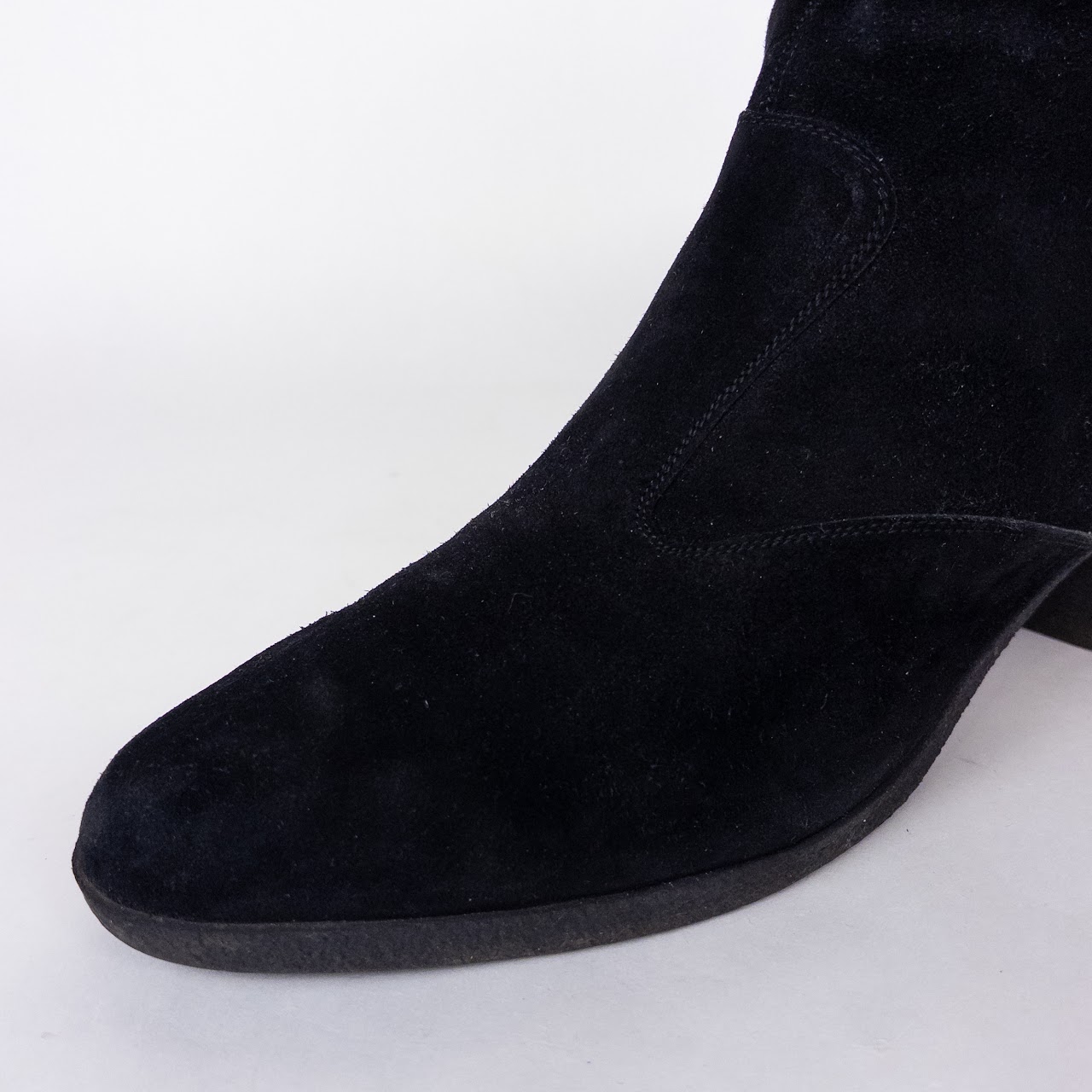 Salvatore Ferragamo Black Suede Ankle Boots