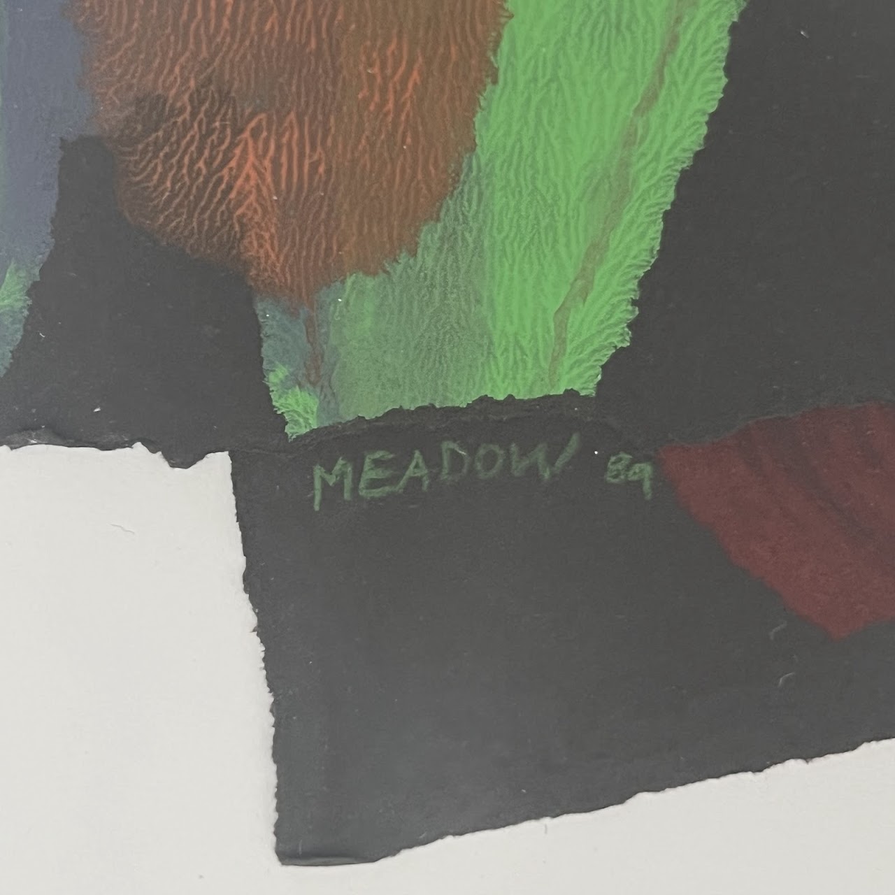 Meadow Signed Post-Modernist Painting and Collage