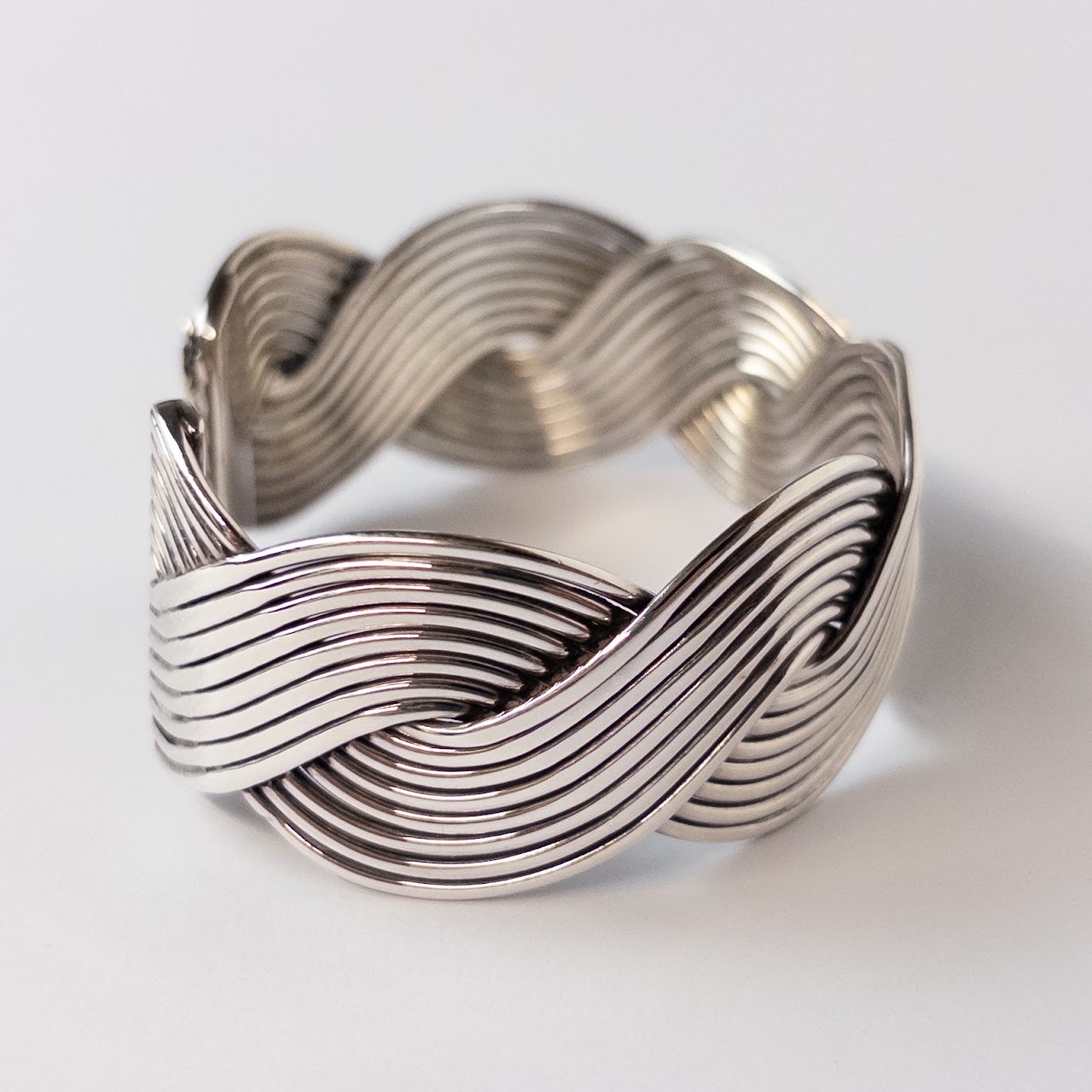 Sterling Silver Wave Cuff Bracelet