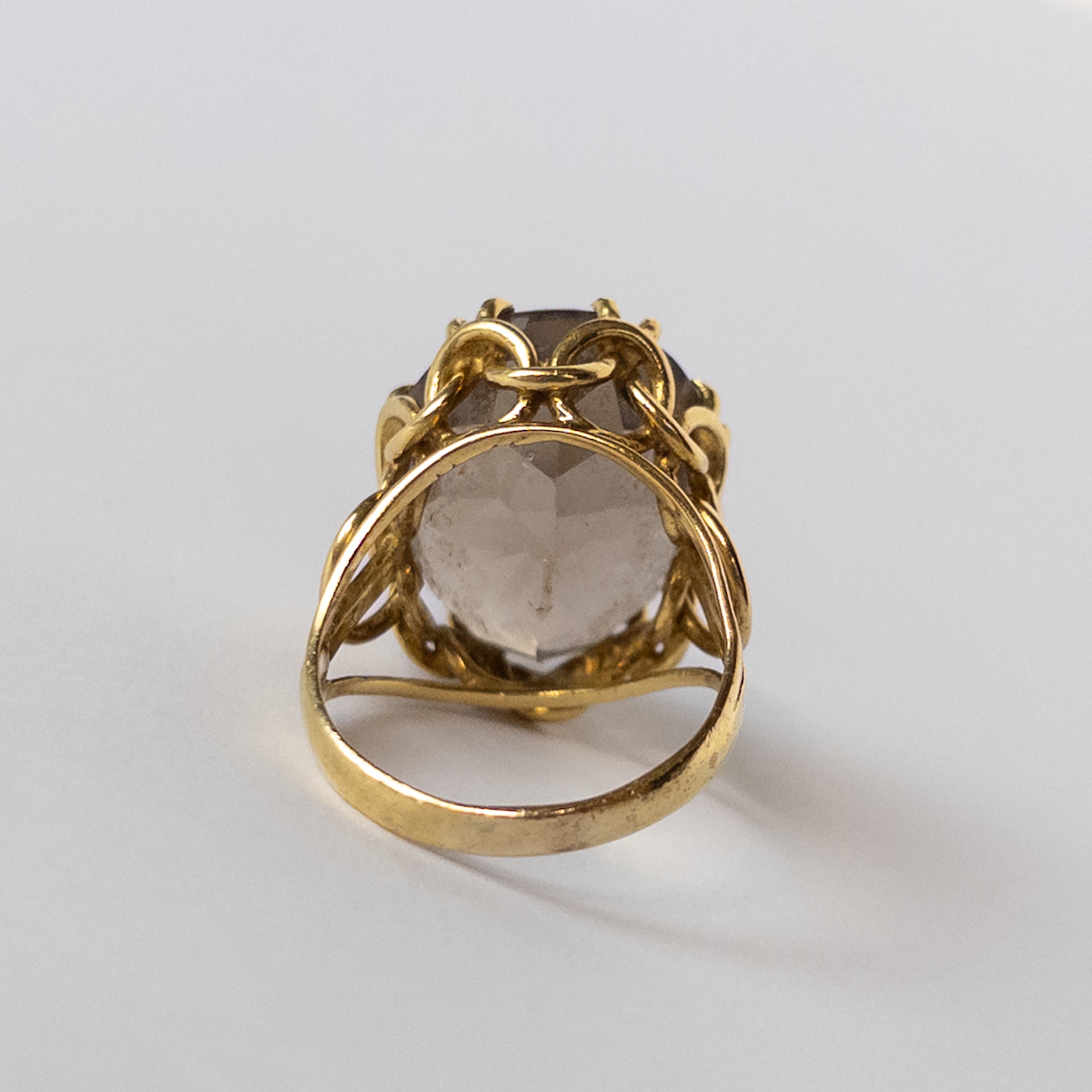 18K Gold and Smoke Quartz Cocktail Ring