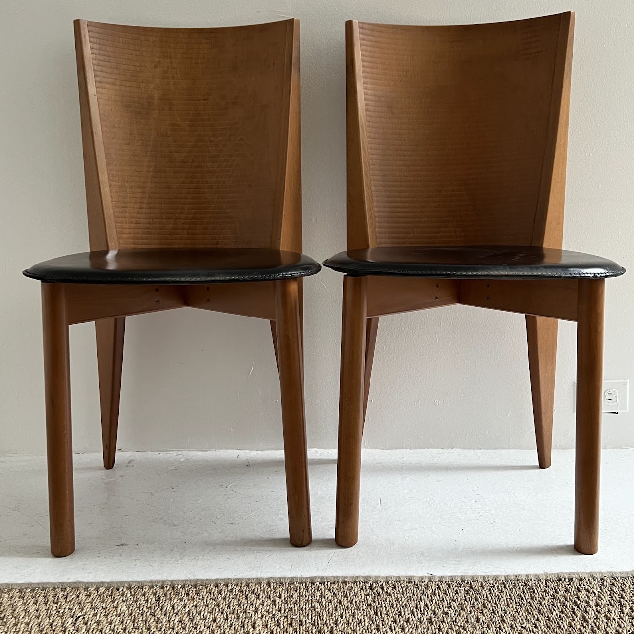 Calligaris Italian Post-Modernist Side Chair Pair #1