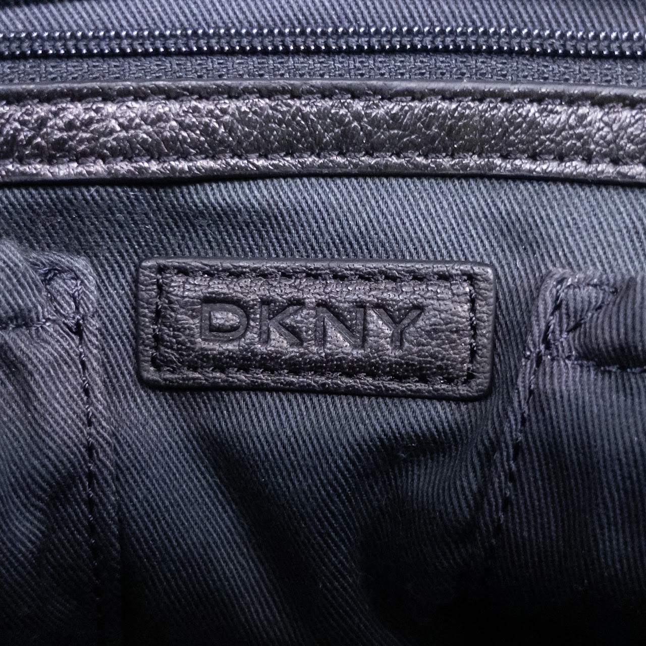 DKNY Black Pony Hair and Leather Shoulder Bag