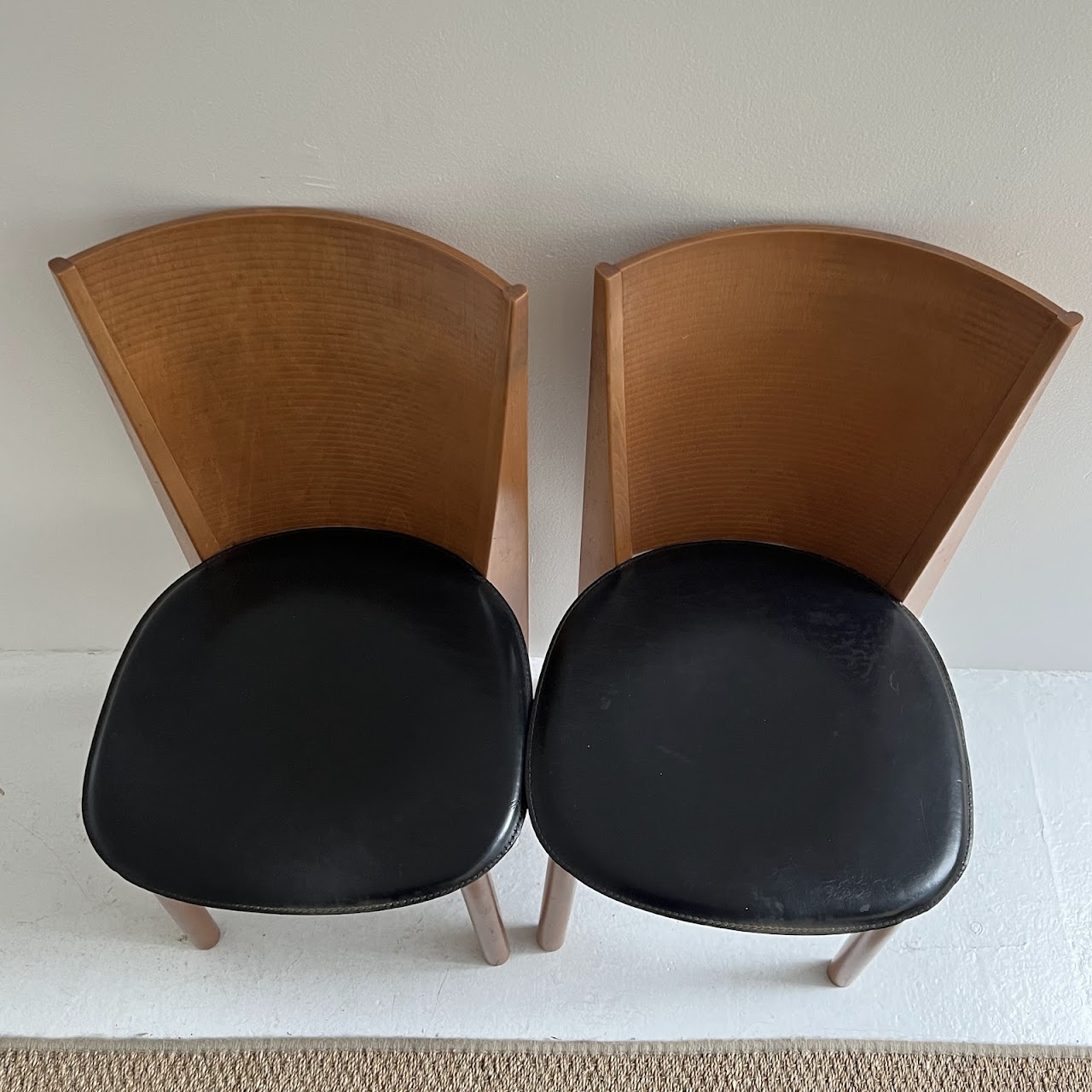 Calligaris Italian Post-Modernist Side Chair Pair #1