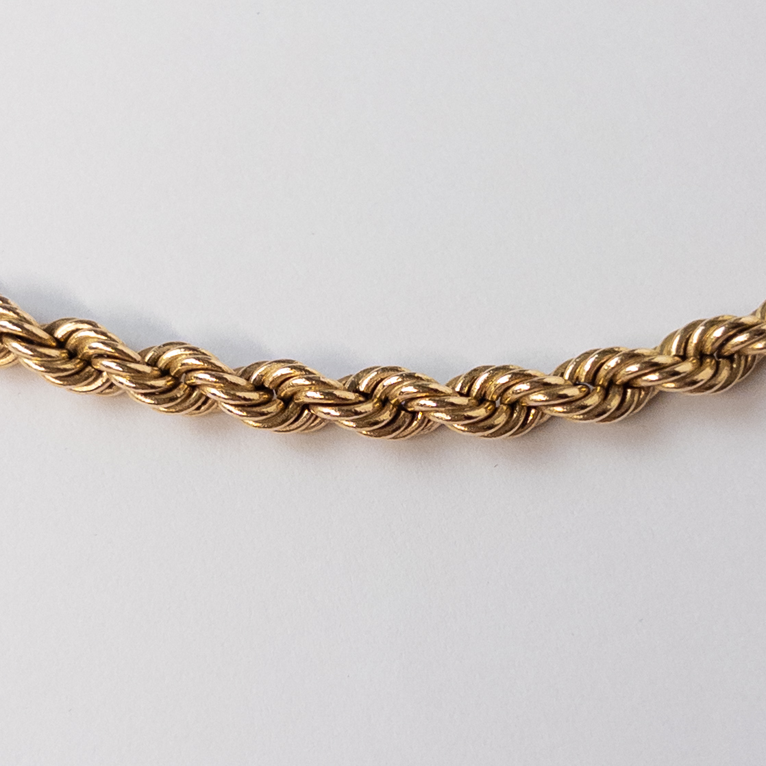 14K Gold Heavy Rope Chain Necklace