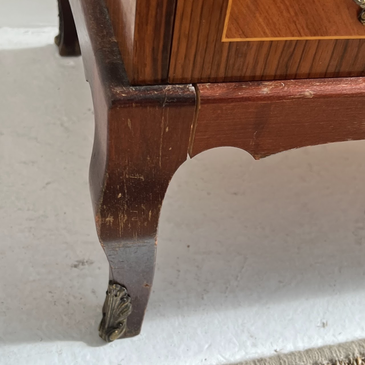 Italianate Marquetry Inlaid Roll-Top Secretaire Desk