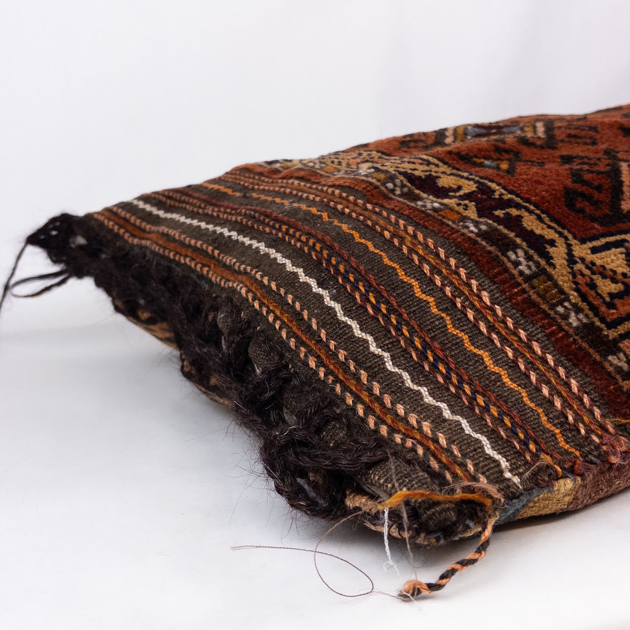 Vintage Upcycled Rug Rectangular Throw Pillow