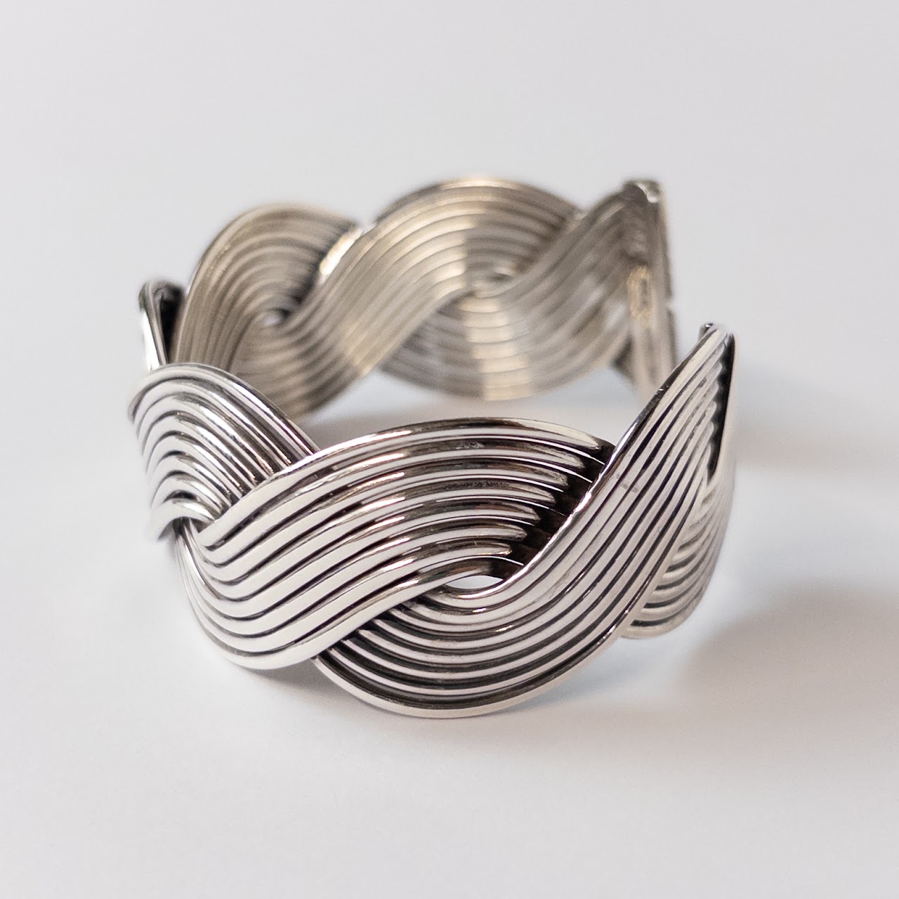 Sterling Silver Wave Cuff Bracelet