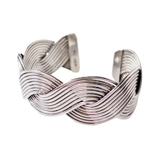 Sterling Silver Wave Cuff Bracelet