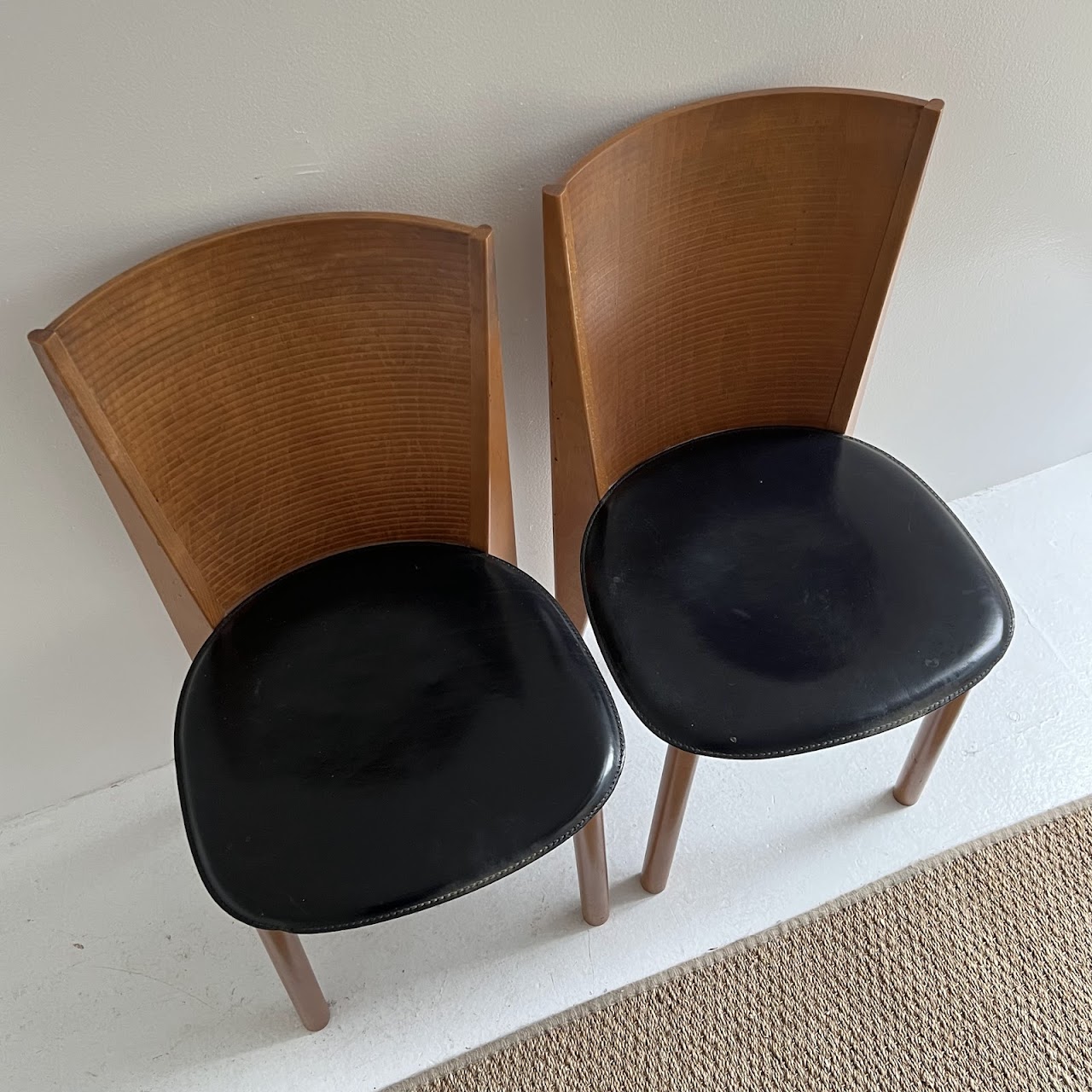 Calligaris Italian Post-Modernist Side Chair Pair #2