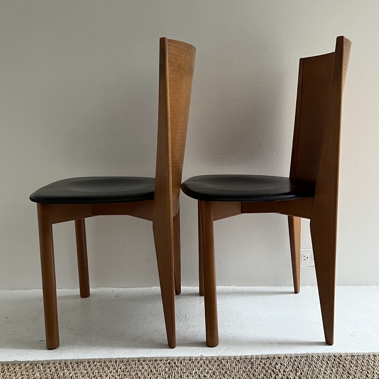 Calligaris Italian Post-Modernist Side Chair Pair #1