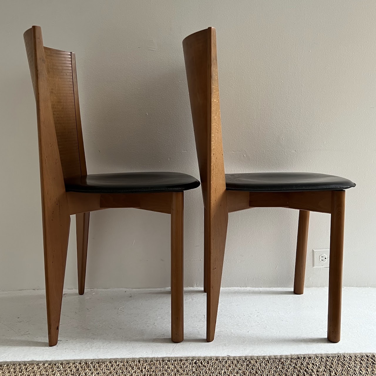 Calligaris Italian Post-Modernist Side Chair Pair #1