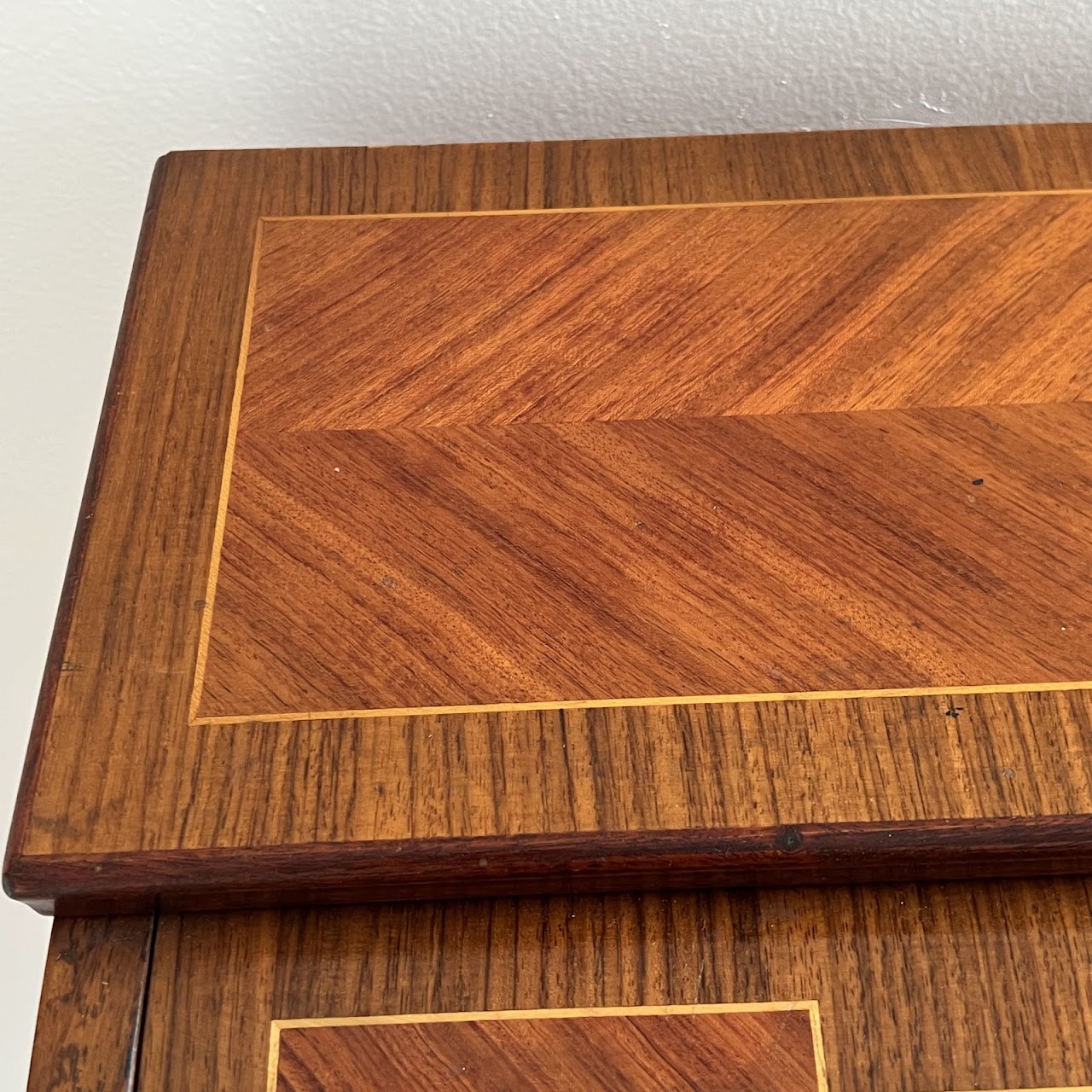 Italianate Marquetry Inlaid Roll-Top Secretaire Desk