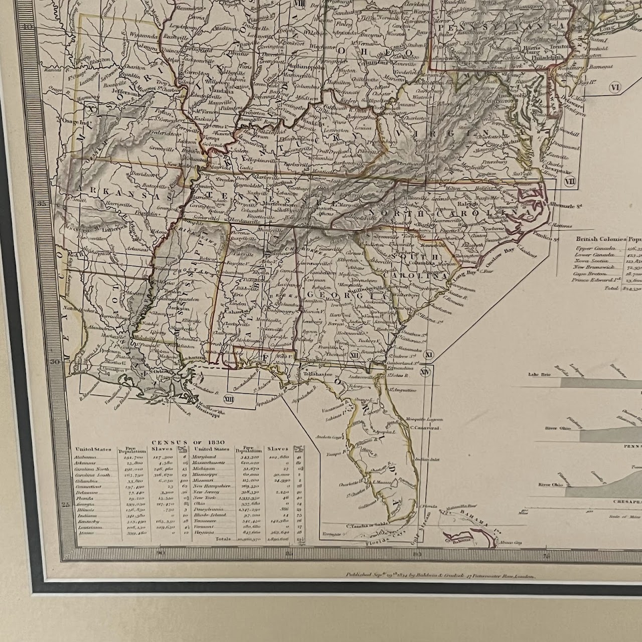 1834 Baldwin & Cradock SDUK Engraved Map of North America