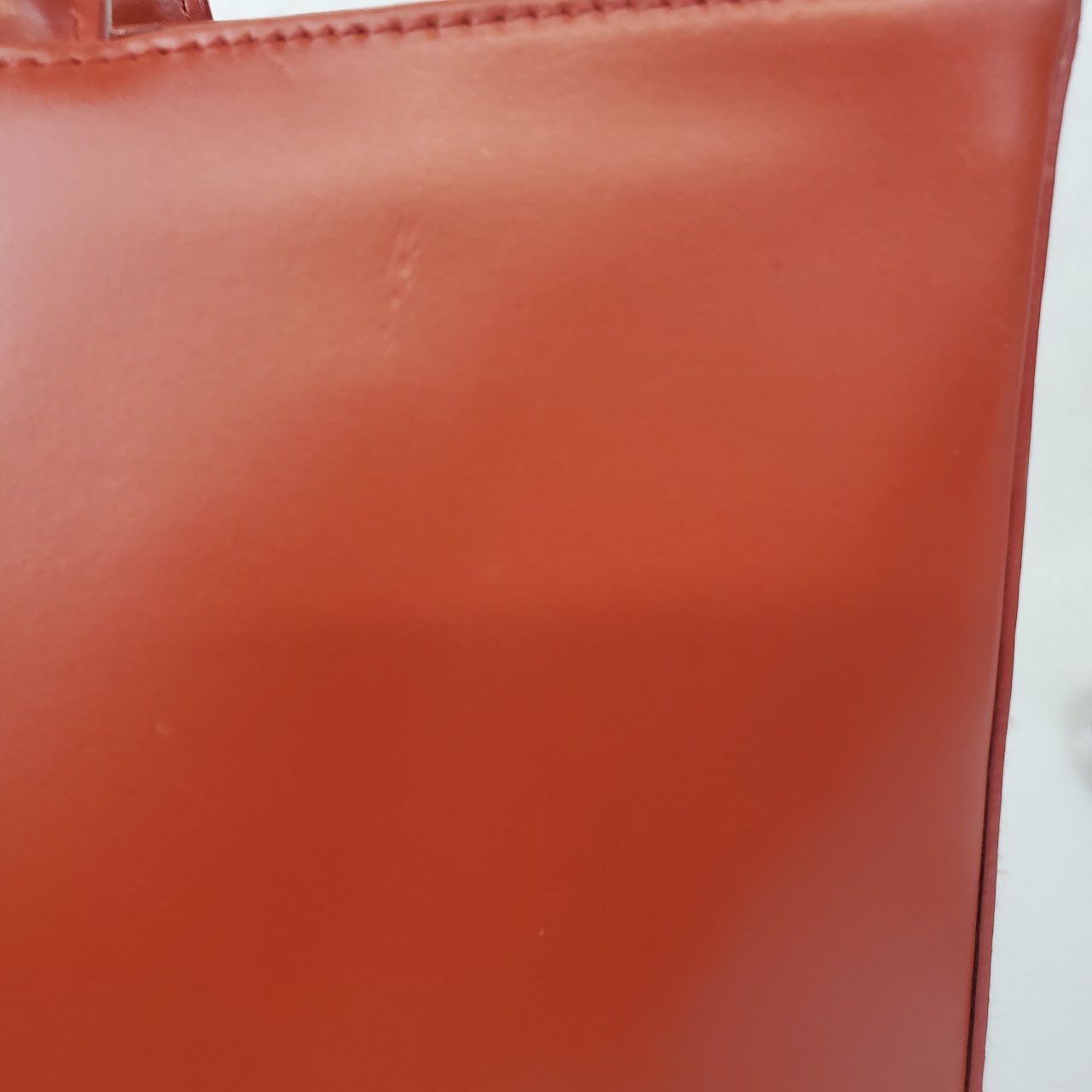 Furla Brick Red Structured Tote