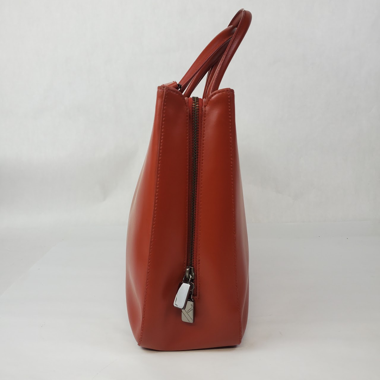 Furla Brick Red Structured Tote