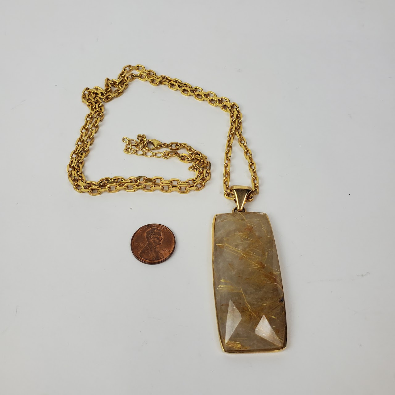 Francesca Romana Diana Rutilated Quartz Pendant Necklace