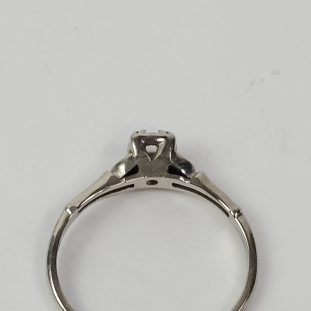 14K White Gold Ring Mounting