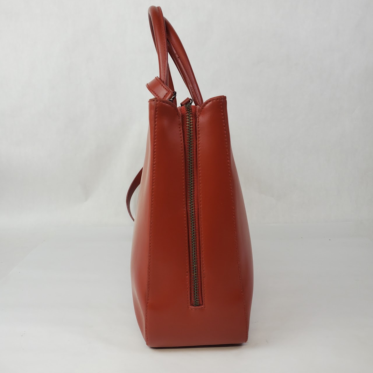 Furla Brick Red Structured Tote