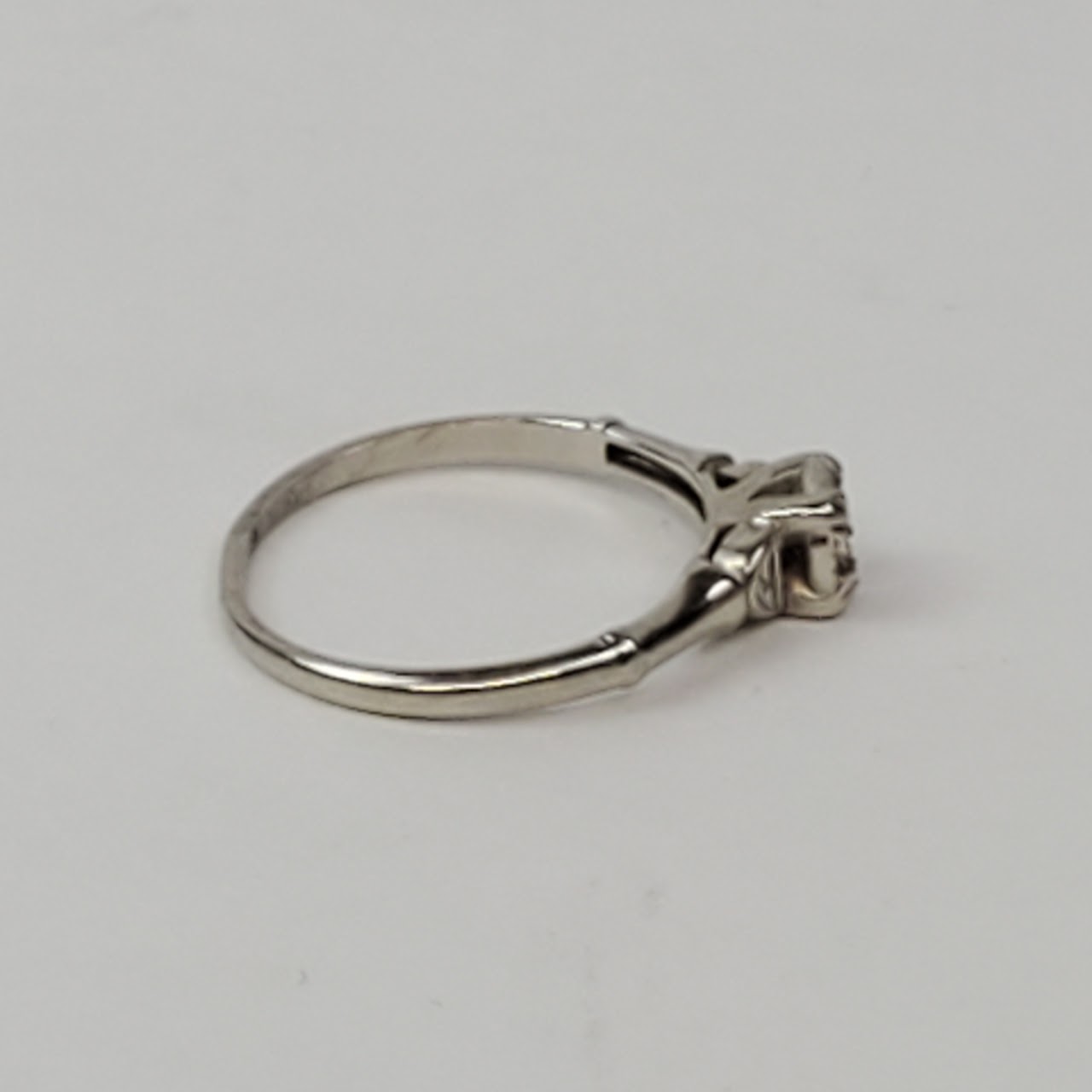 14K White Gold Ring Mounting