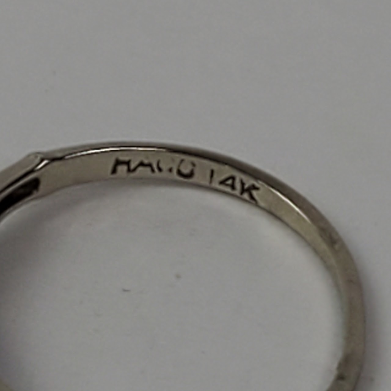 14K White Gold Ring Mounting