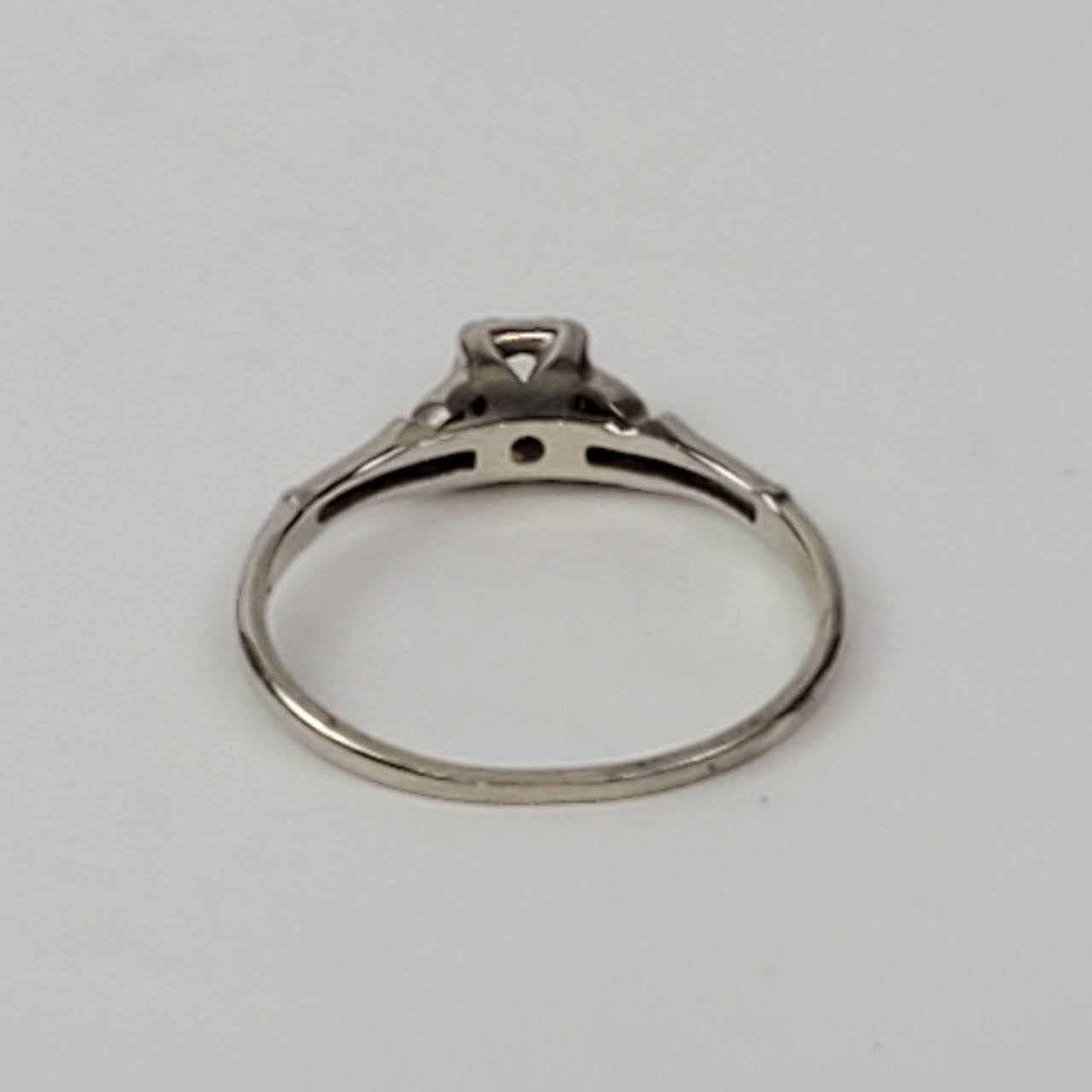 14K White Gold Ring Mounting