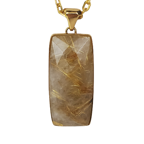 Francesca Romana Diana Rutilated Quartz Pendant Necklace