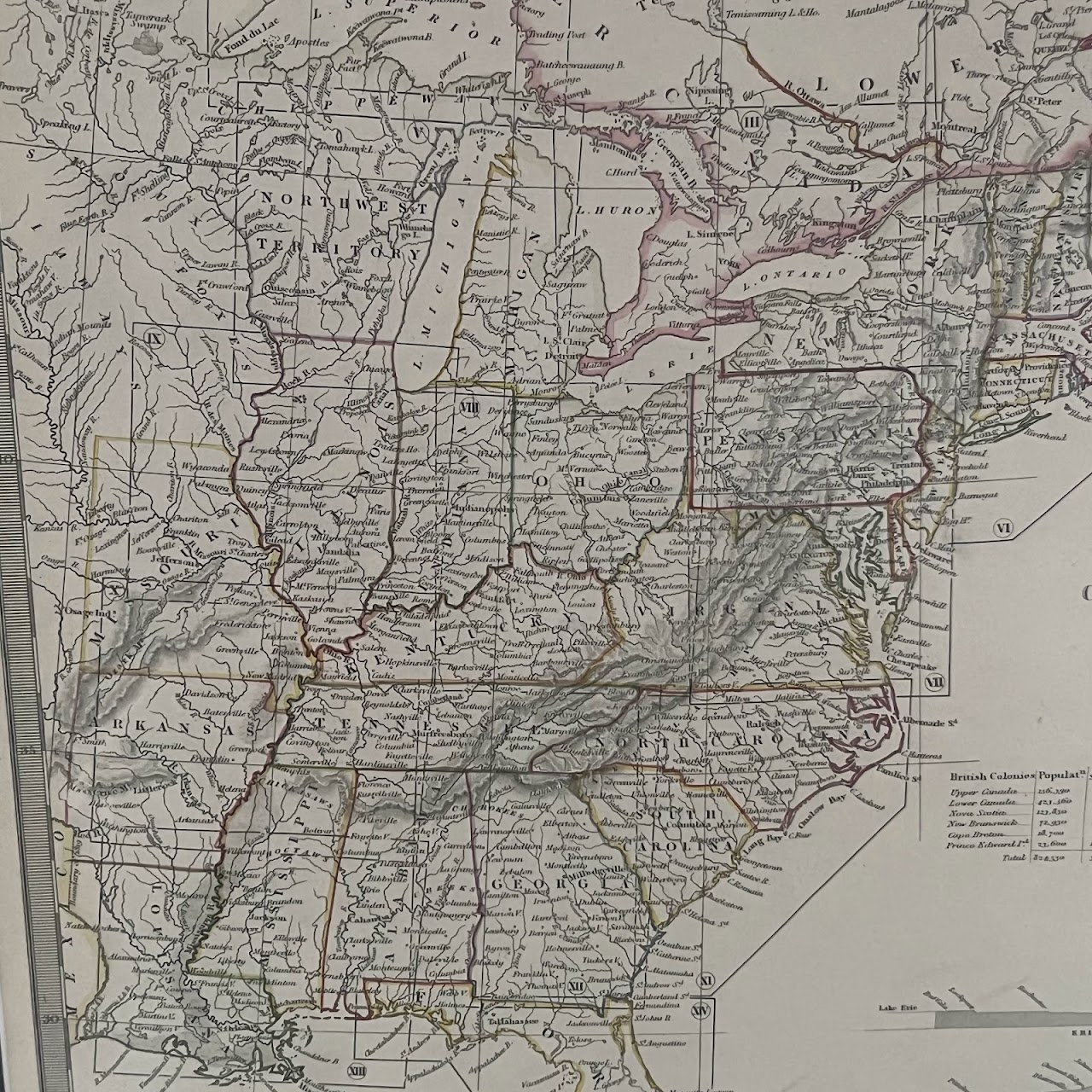 1834 Baldwin & Cradock SDUK Engraved Map of North America