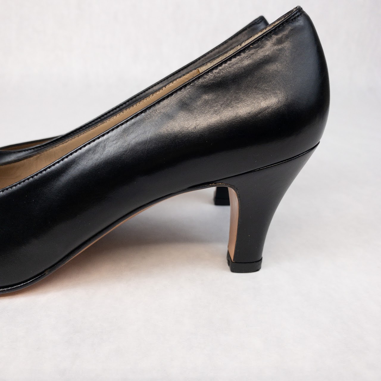 Salvatore Ferragamo Black Leather Pumps