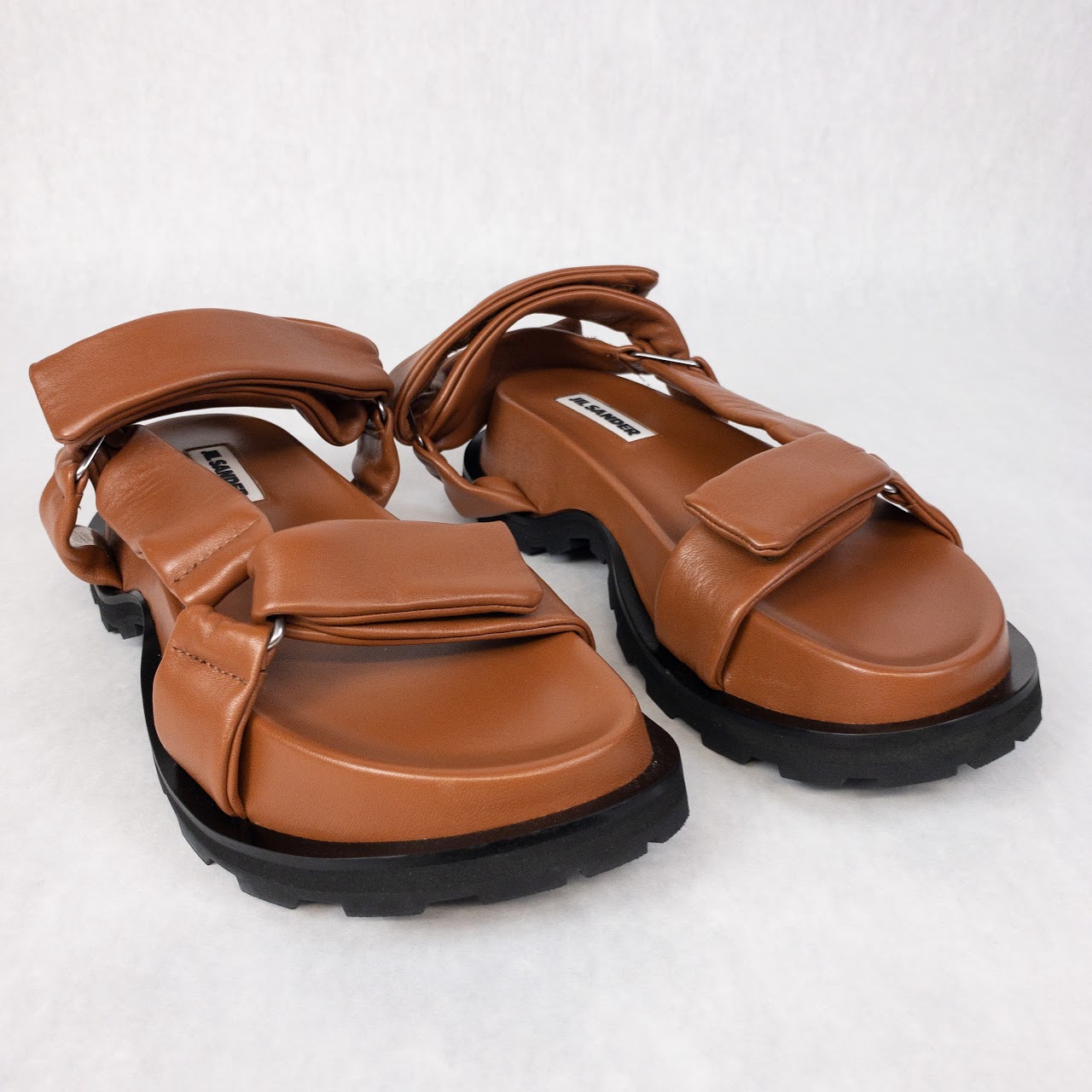 Jil Sander MINT Brown Leather Sandals