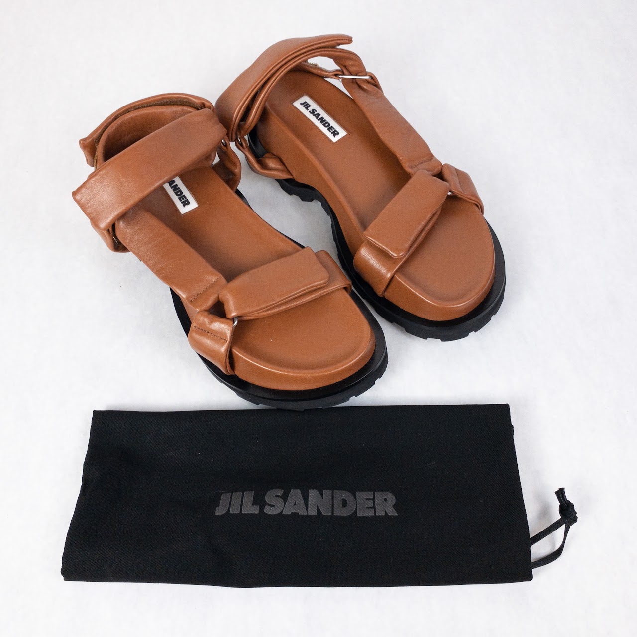 Jil Sander MINT Brown Leather Sandals