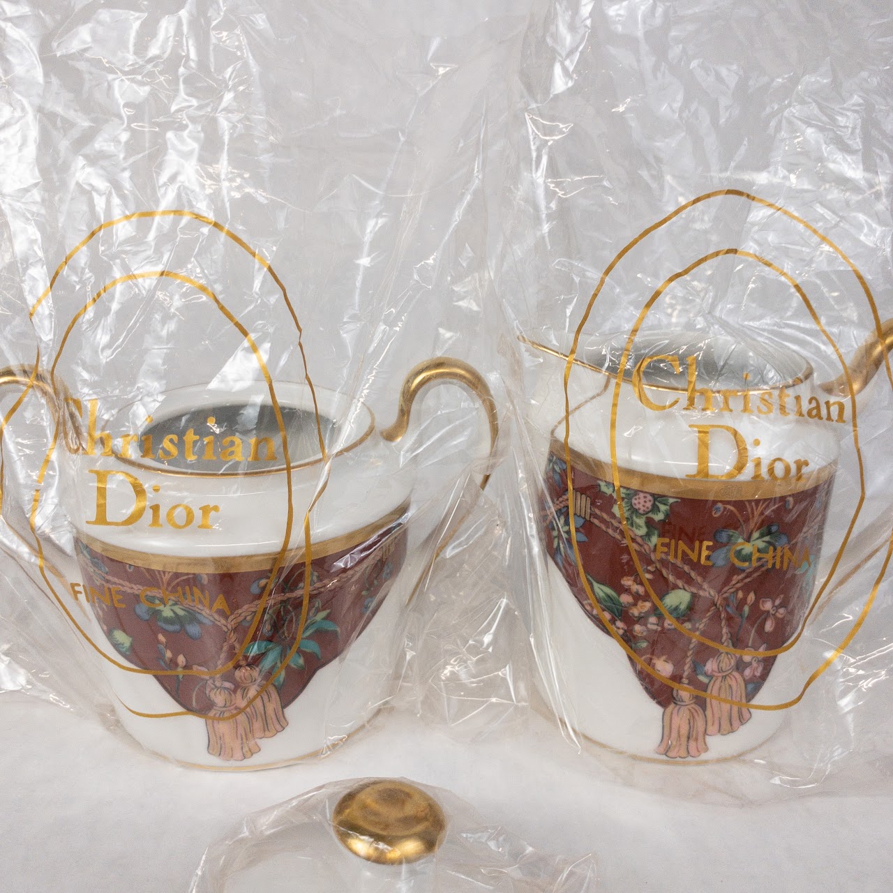 Christian Dior NEW Tapisserie Sugar Bowl and Creamer Pair