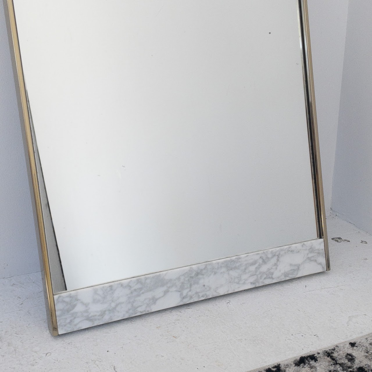 West Elm Marble & Brass Framed Mirror