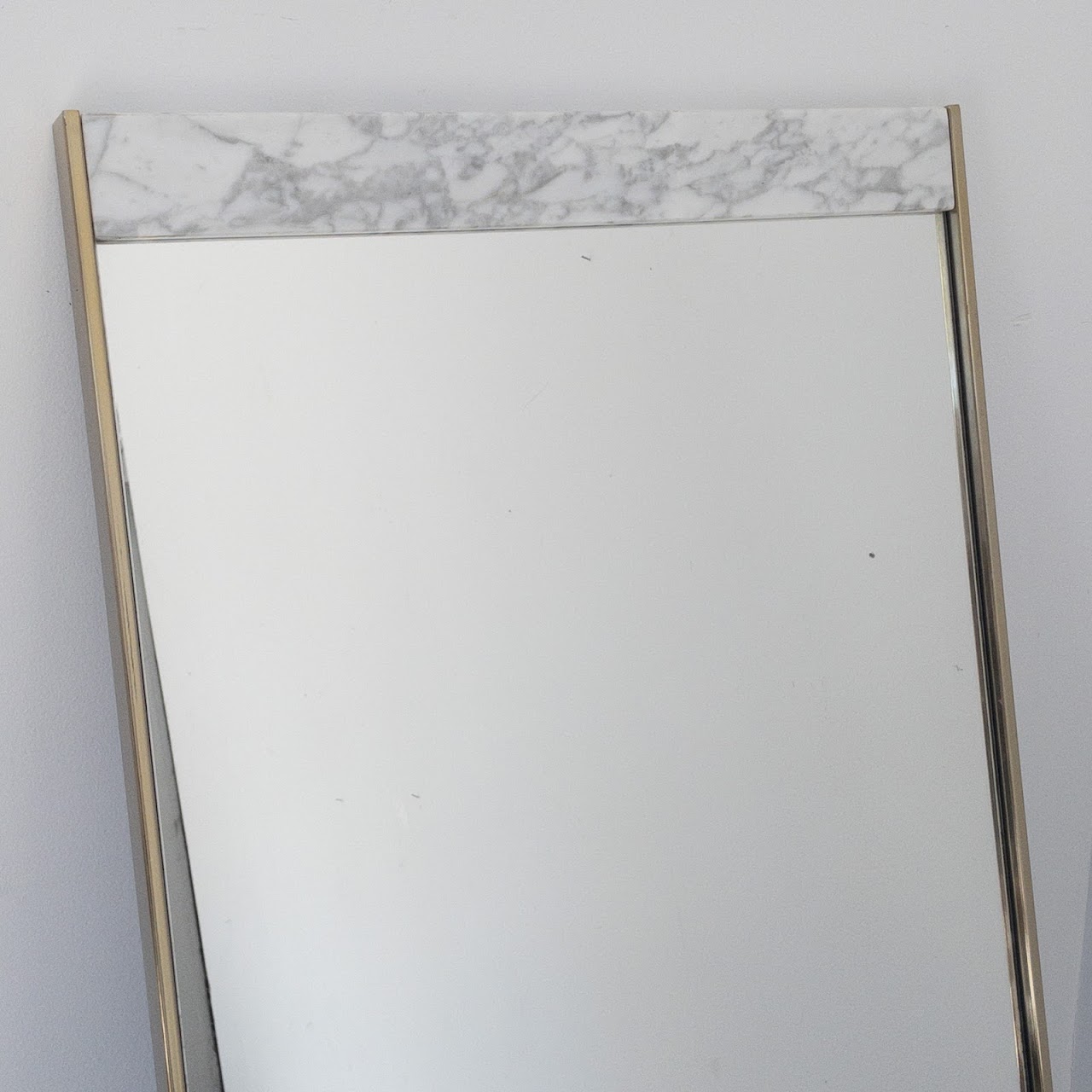 West Elm Marble & Brass Framed Mirror