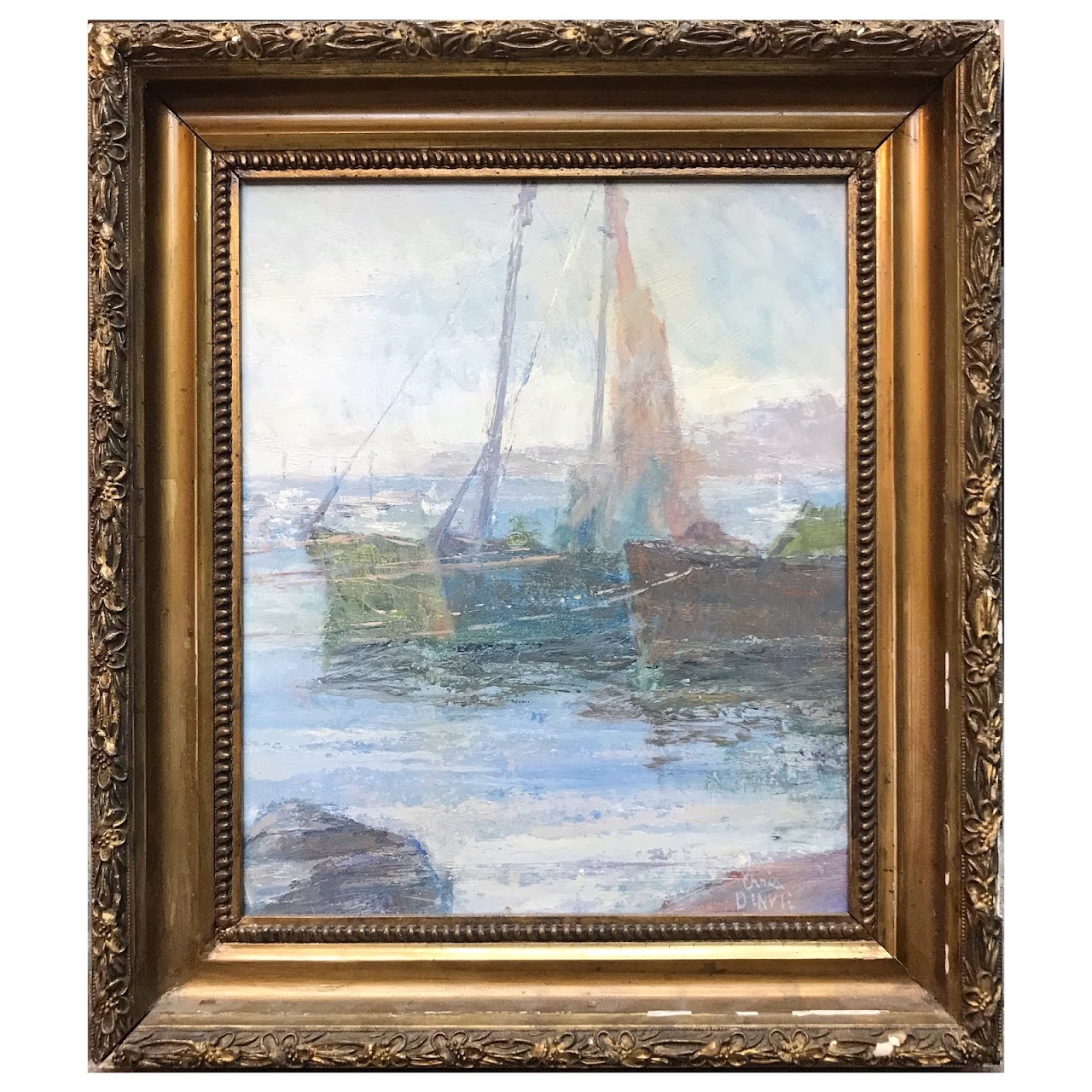 Chris Benvie Signed Contemporary Impressionist Oil Painting