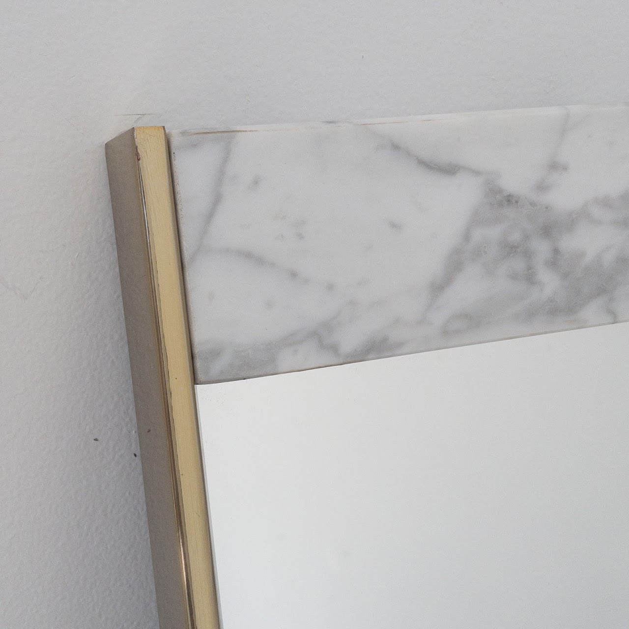 West Elm Marble & Brass Framed Mirror