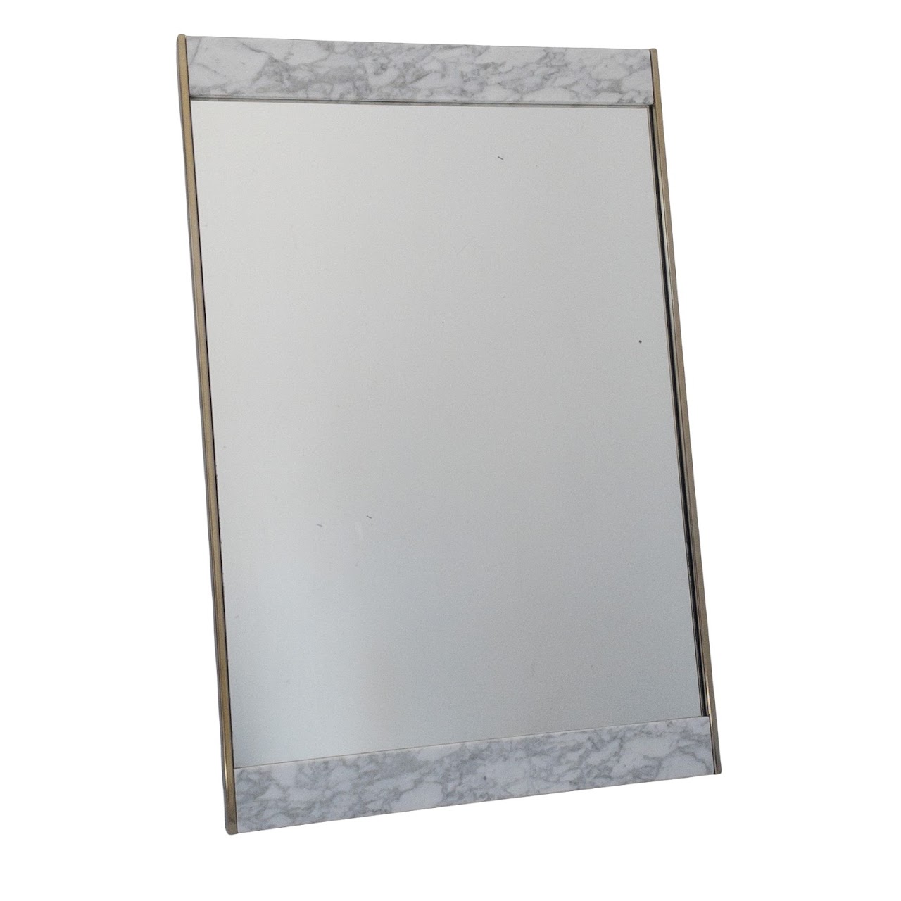 West Elm Marble & Brass Framed Mirror