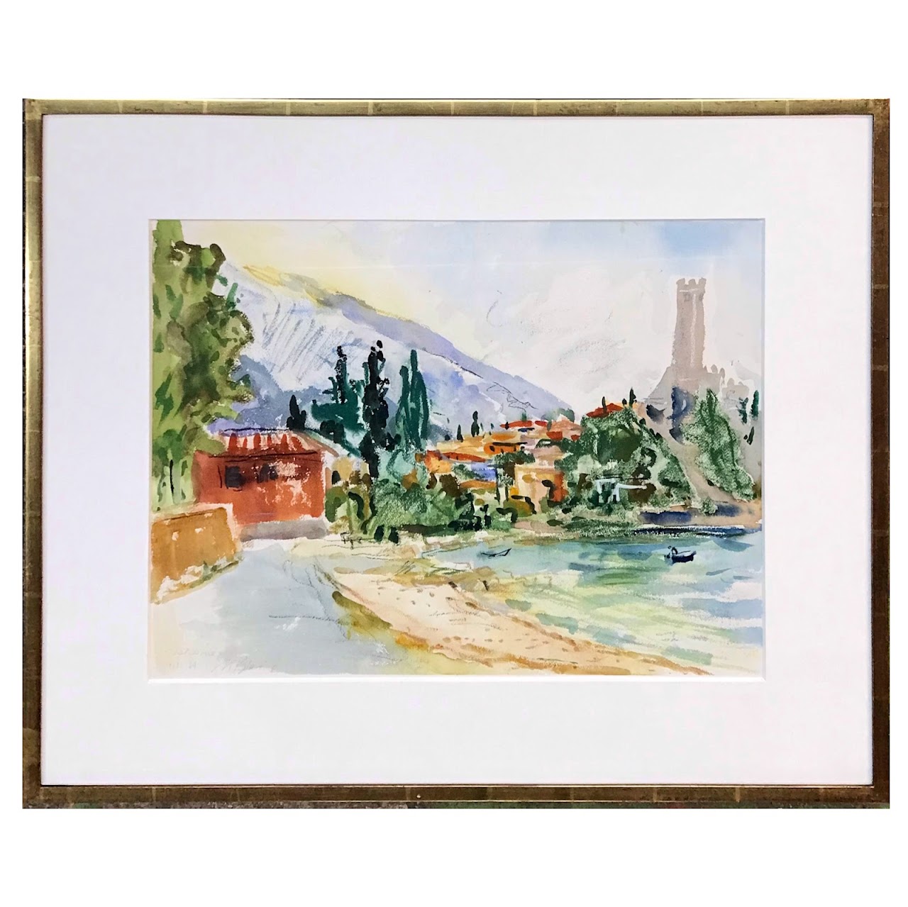 Neil Blaine Signed Watercolor & Pastel Landscape Painting