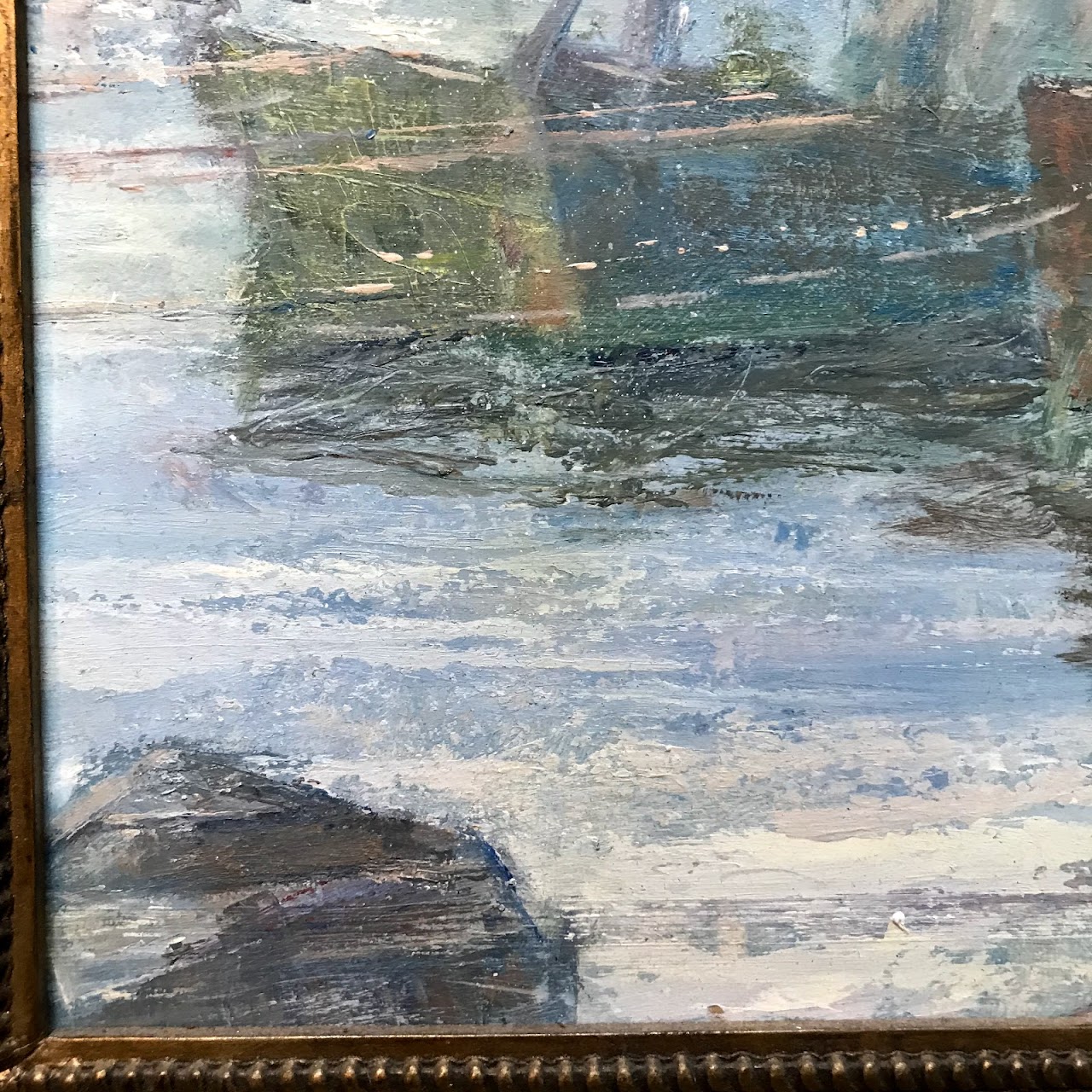 Chris Benvie Signed Contemporary Impressionist Oil Painting