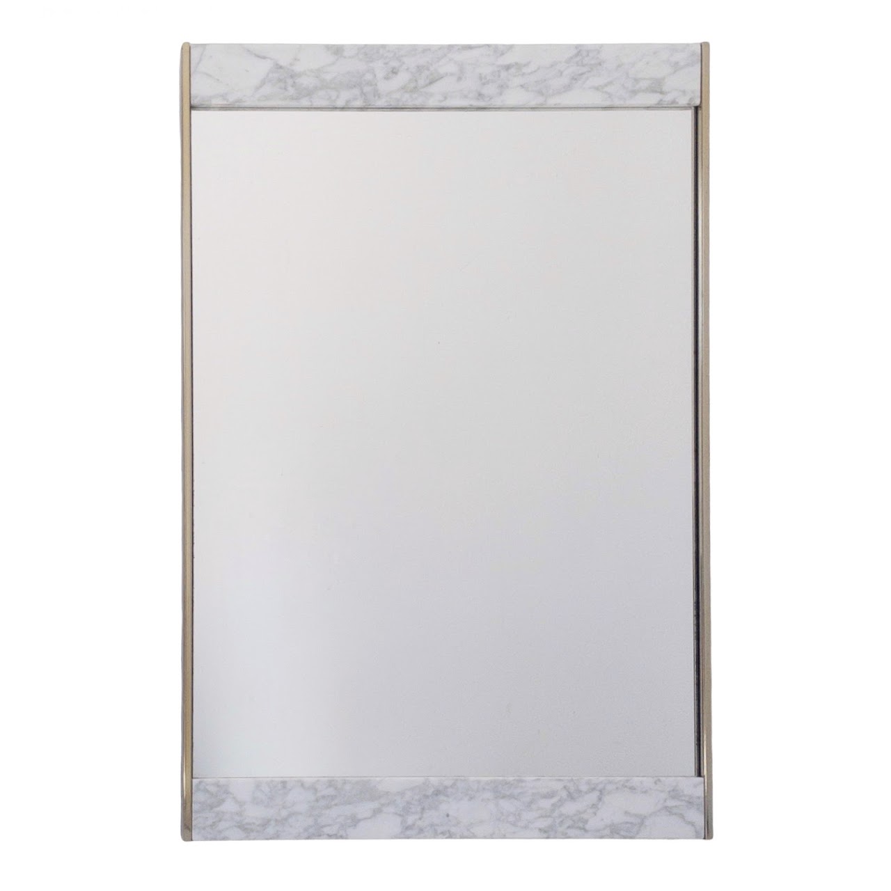 West Elm Marble & Brass Framed Mirror