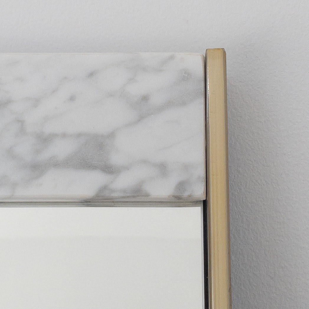 West Elm Marble & Brass Framed Mirror