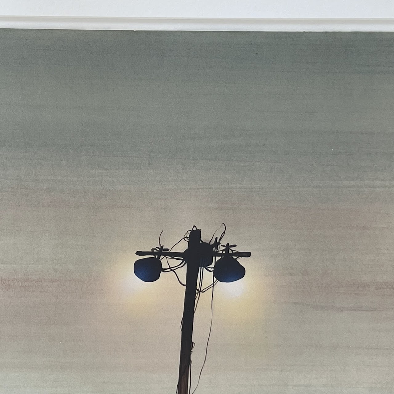 Brady Dollarhide Signed Streetlamp at Dusk Acrylic Painting #2