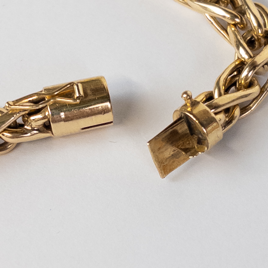 14K Gold Double Link Bracelet