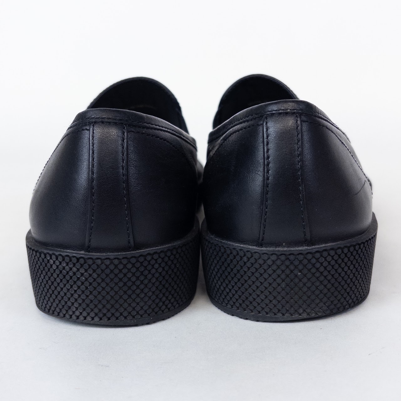 Prada Black Leather Sneaker Loafers