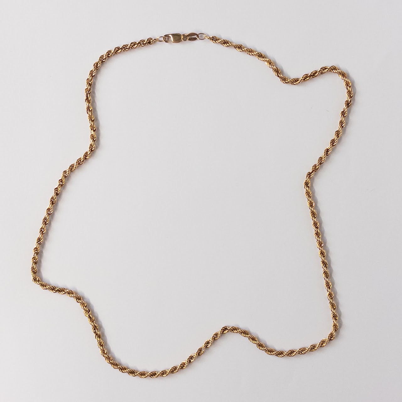 14K Gold Rope Chain Necklace