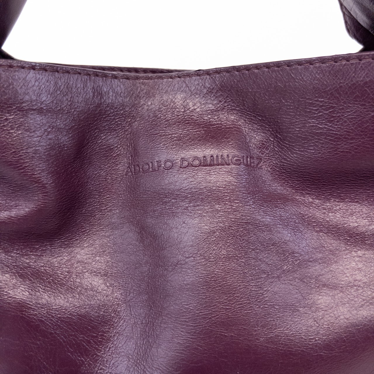 Adolfo Dominguez Small Leather Tote Bag