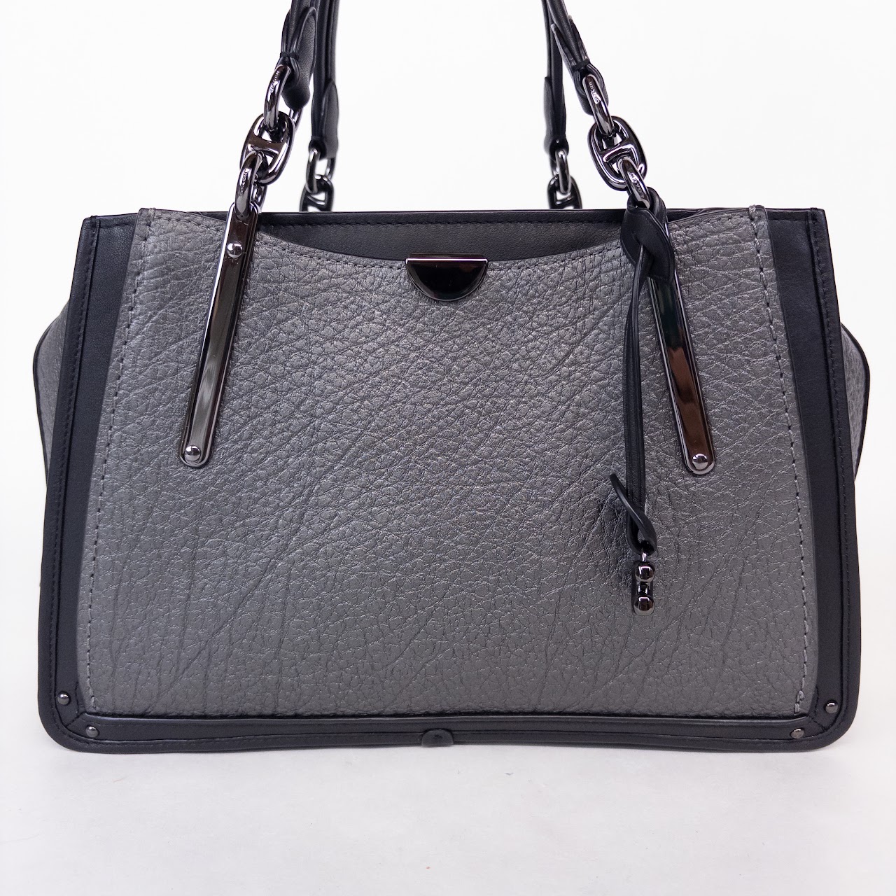 Coach Gunmetal Leather Dreamer Handbag